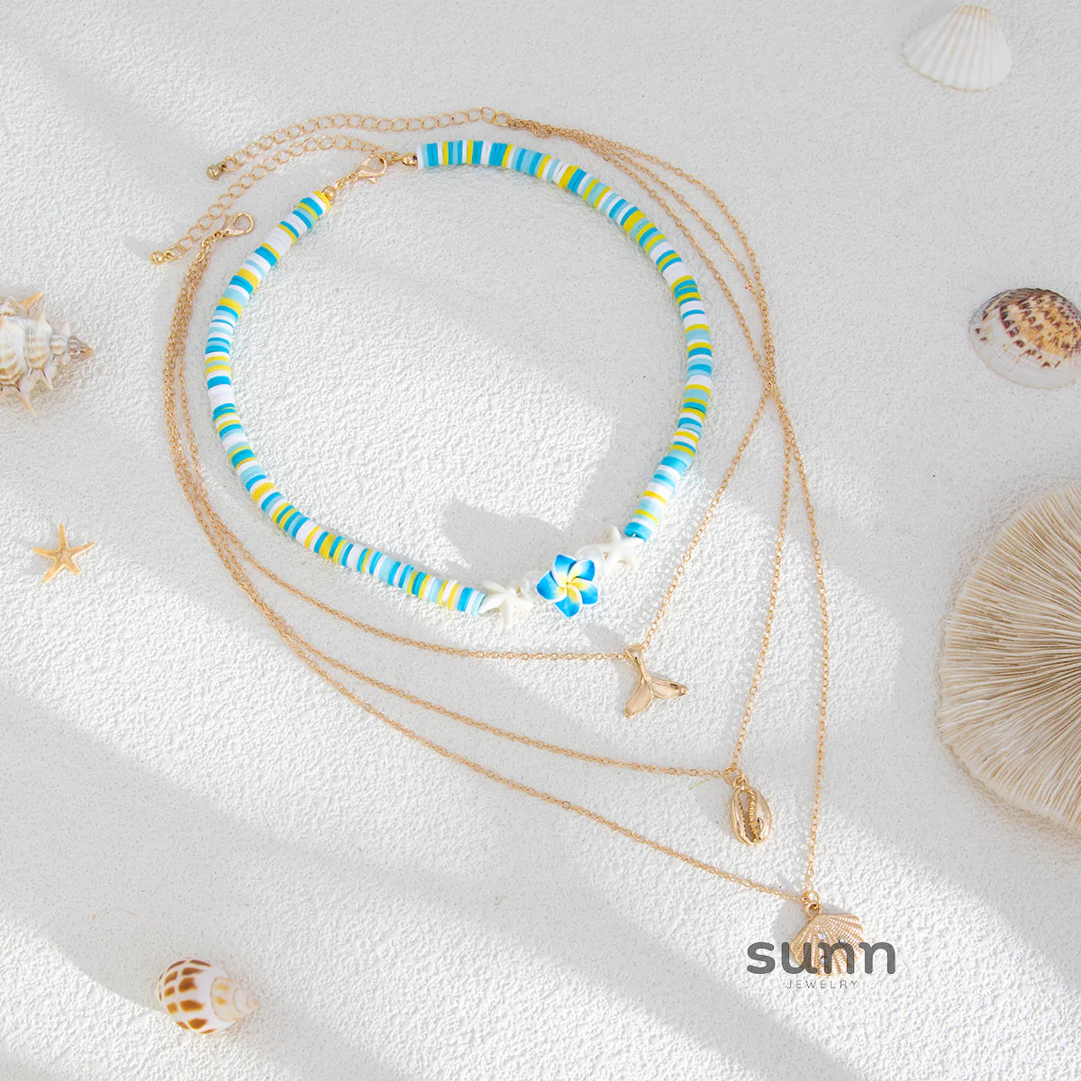 Taylin Layered Charm Necklace Set