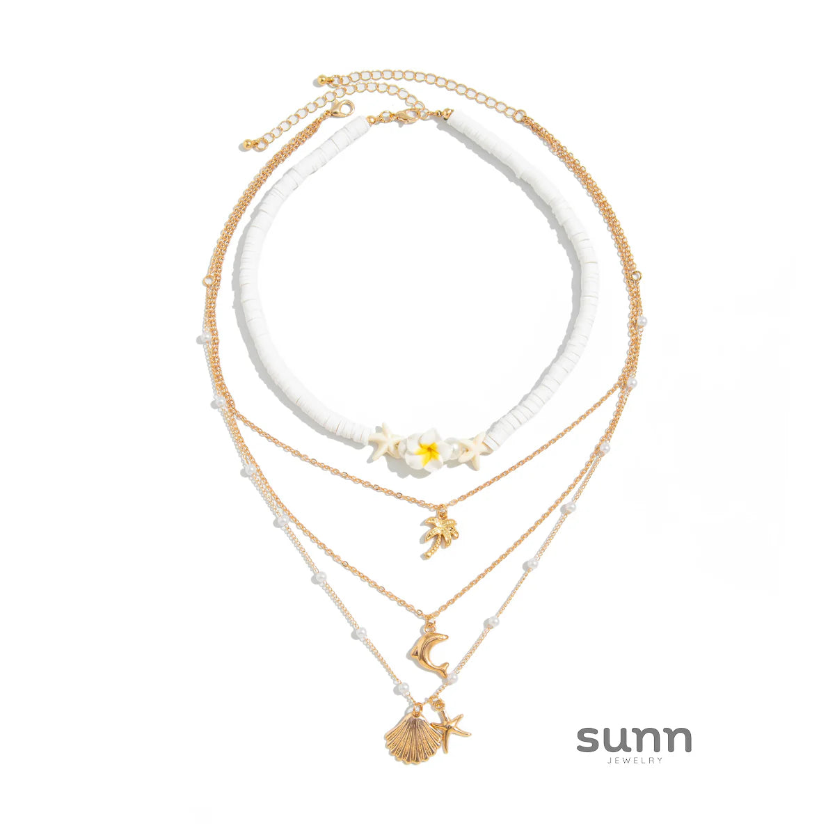 Taylin Layered Charm Necklace Set