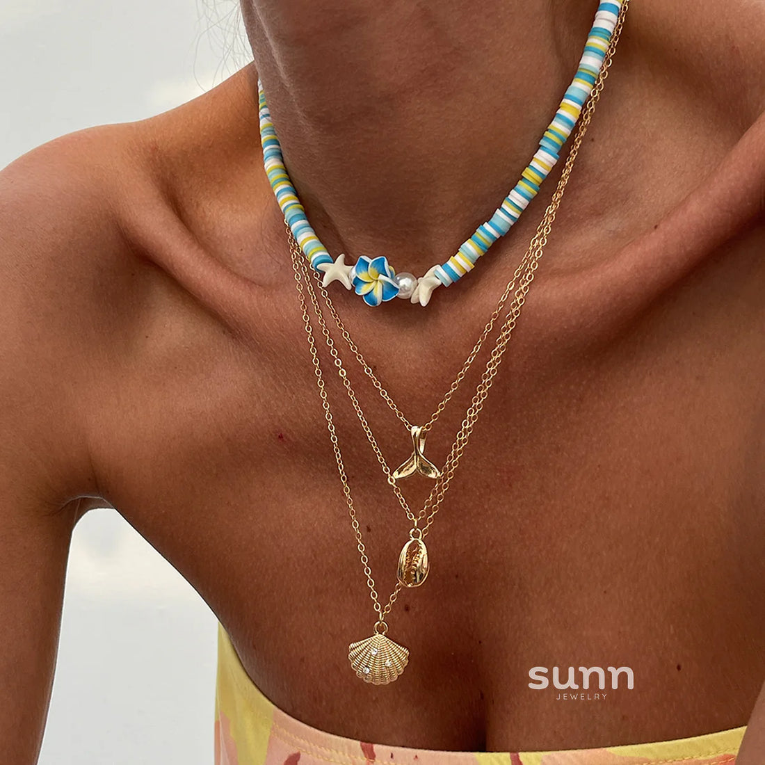 Taylin Layered Charm Necklace Set