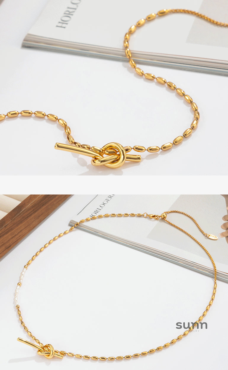 Taylynn Pearl & Stone Layered Necklace [DPQ7I4IL]