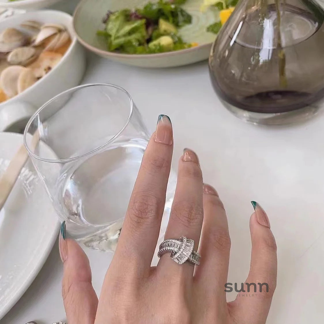 Teighan Zircon Knot Ring