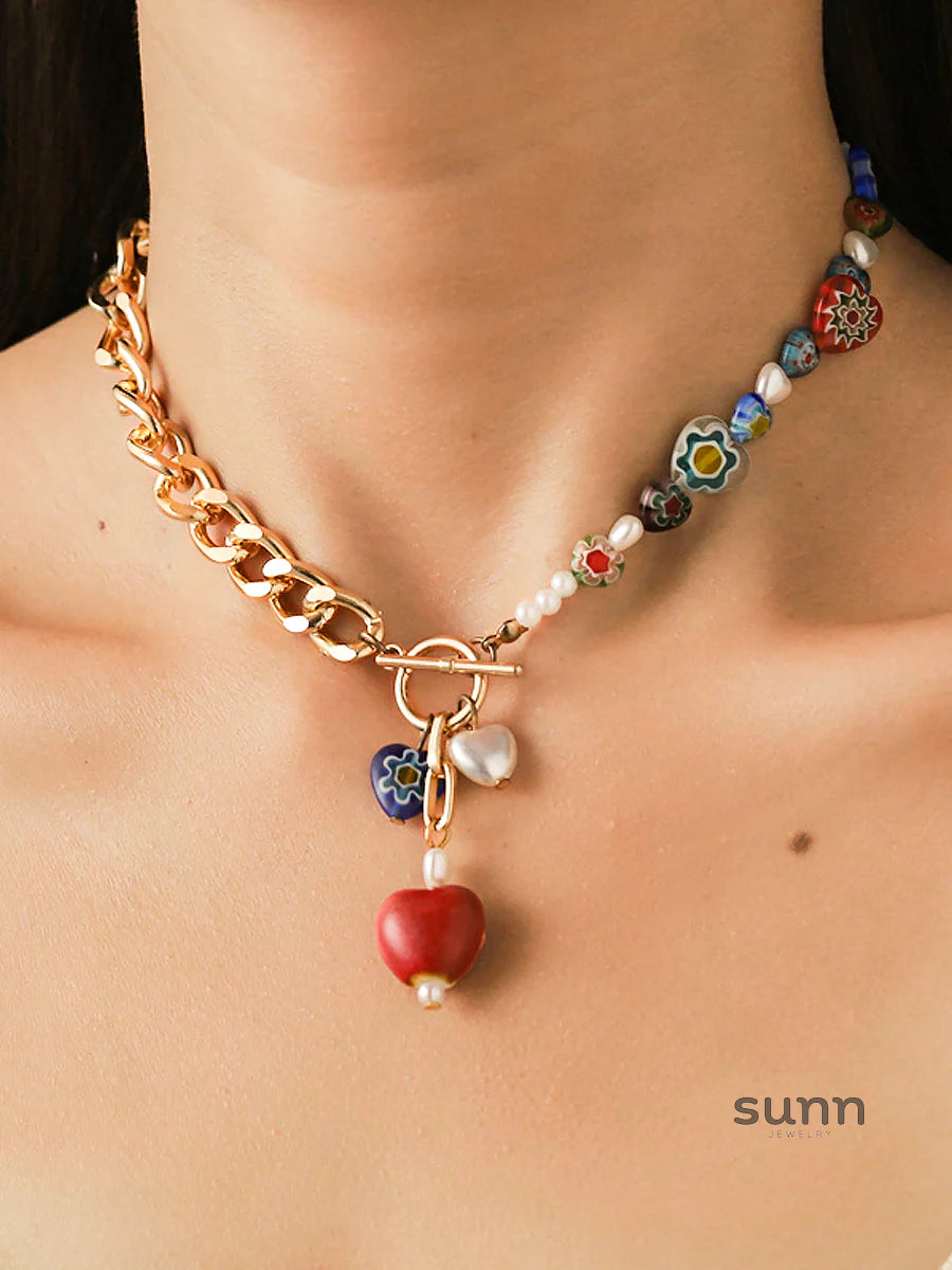Tensley Glazed Cherry Pearl Necklace