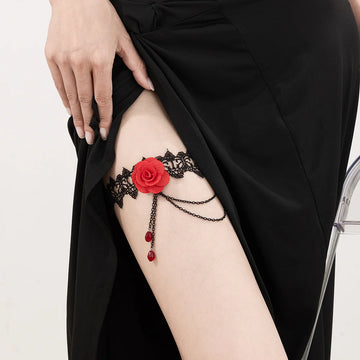 Tensley Rose Crystal Thigh Chain