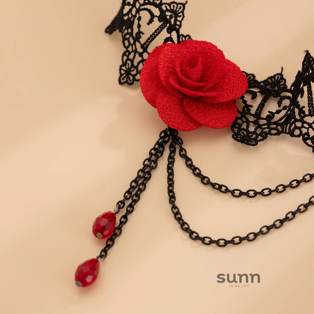 Tensley Rose Crystal Thigh Chain