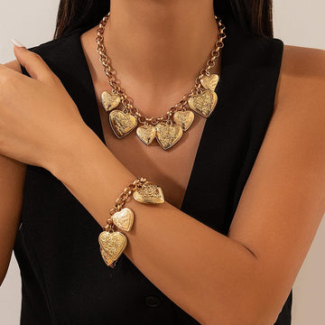 Teresa Chunky Heart Necklace [NNRD19LB]
