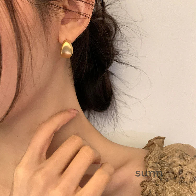 Teyanna Brushed Metal Stud Earrings