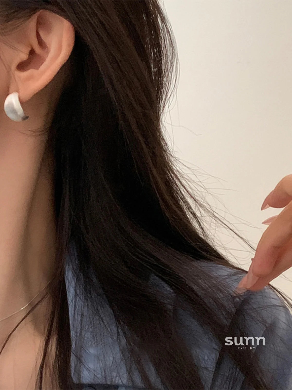 Teyanna Brushed Metal Stud Earrings