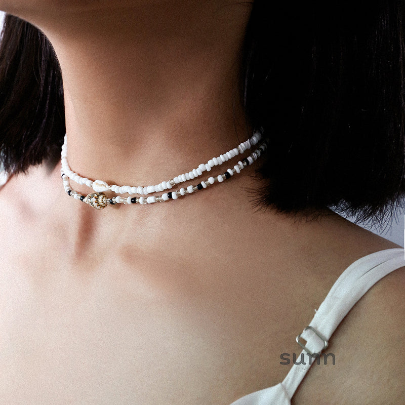 Theresa Layered Conch Necklace Set