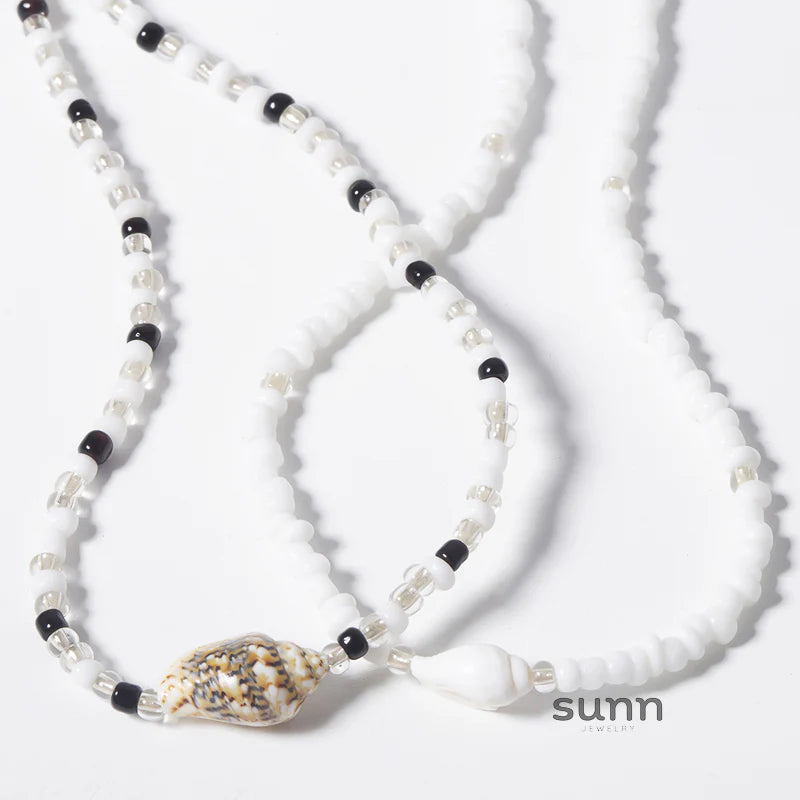 Theresa Layered Conch Necklace Set