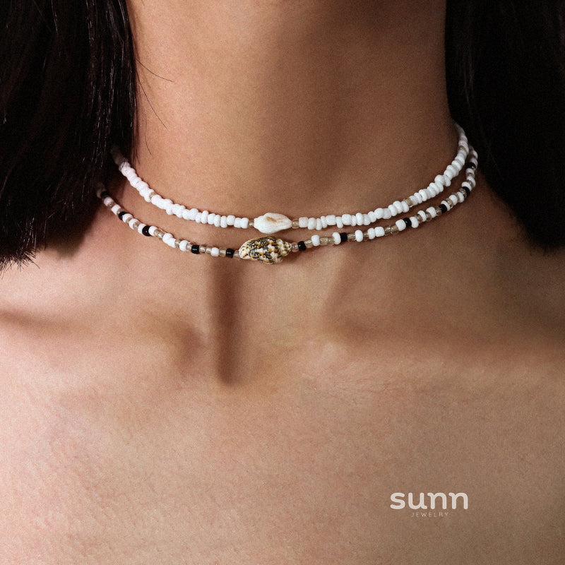 Theresa Layered Conch Necklace Set