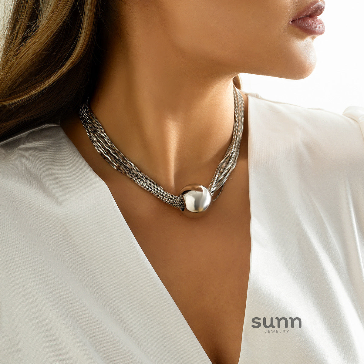 Tianna Layered Sphere Necklace [XIC6AXZT]