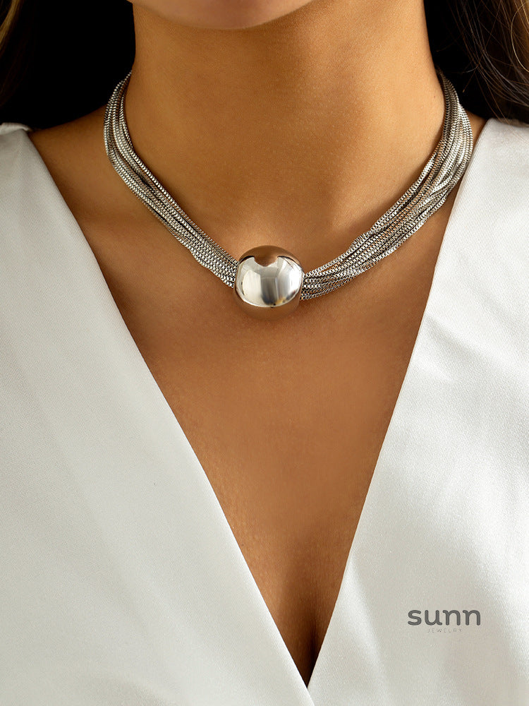 Tianna Layered Sphere Necklace [0B4PVLBO]