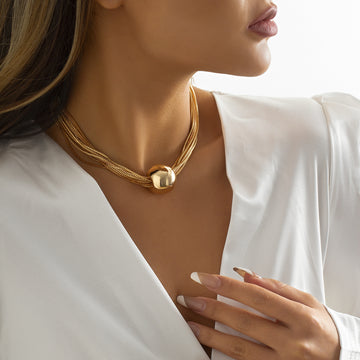 Tianna Layered Sphere Necklace [4G1MU80W]