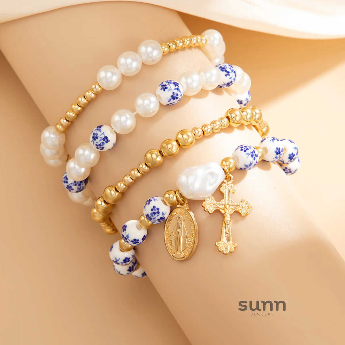 Tierra Porcelain Pearl Bracelet Set