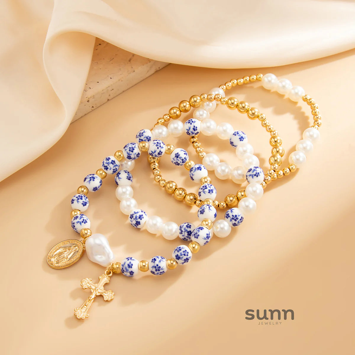 Tierra Porcelain Pearl Bracelet Set