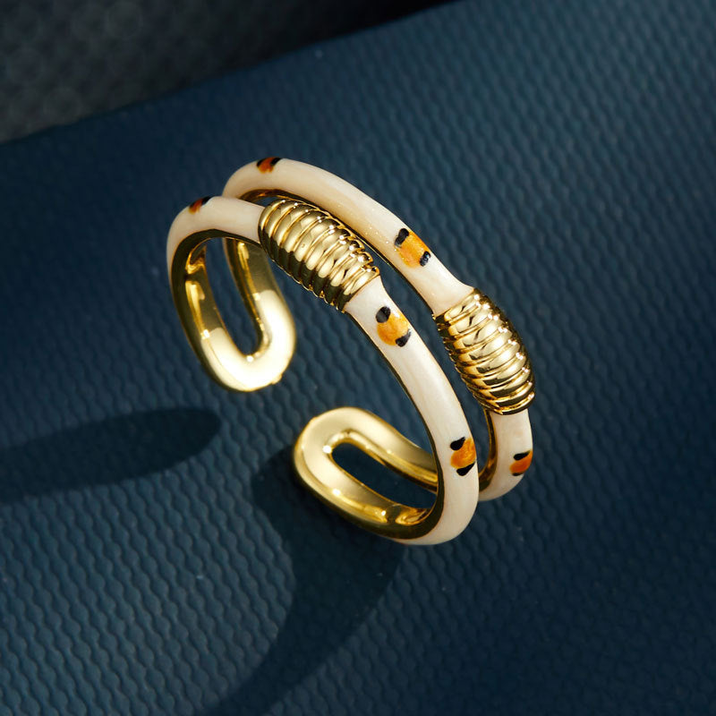 Tinsley Leopard Open Ring [5RB06L9E]