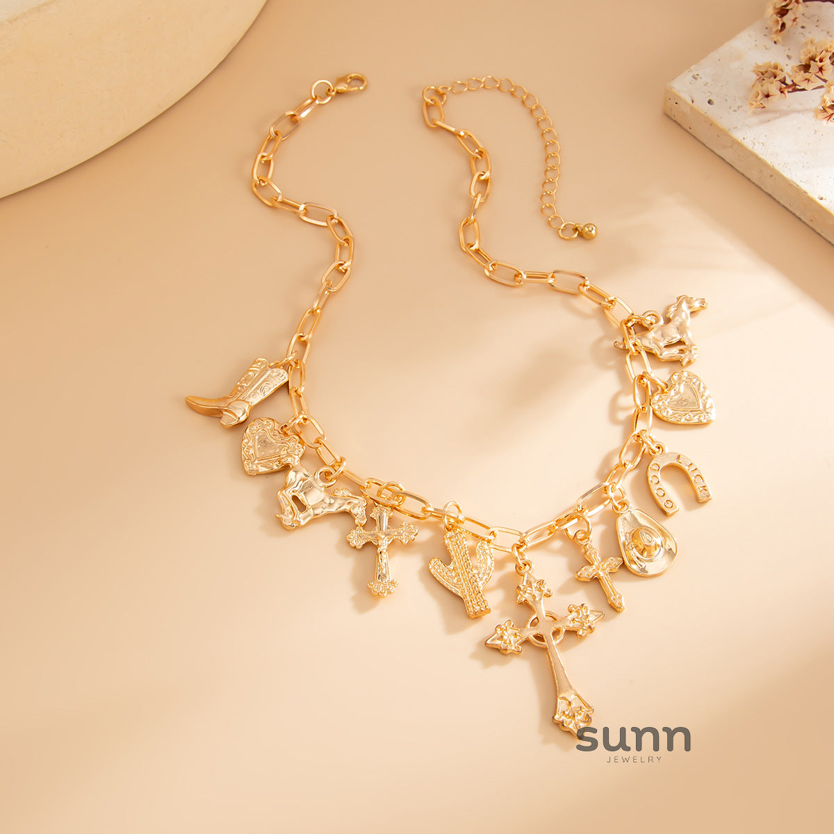 Toby Layered Heart Bloom Necklace [XWHH0XZ3]