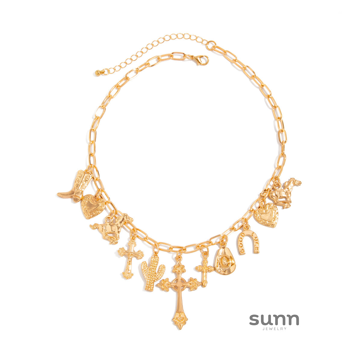 Toby Layered Heart Bloom Necklace [AP4WCFS0]