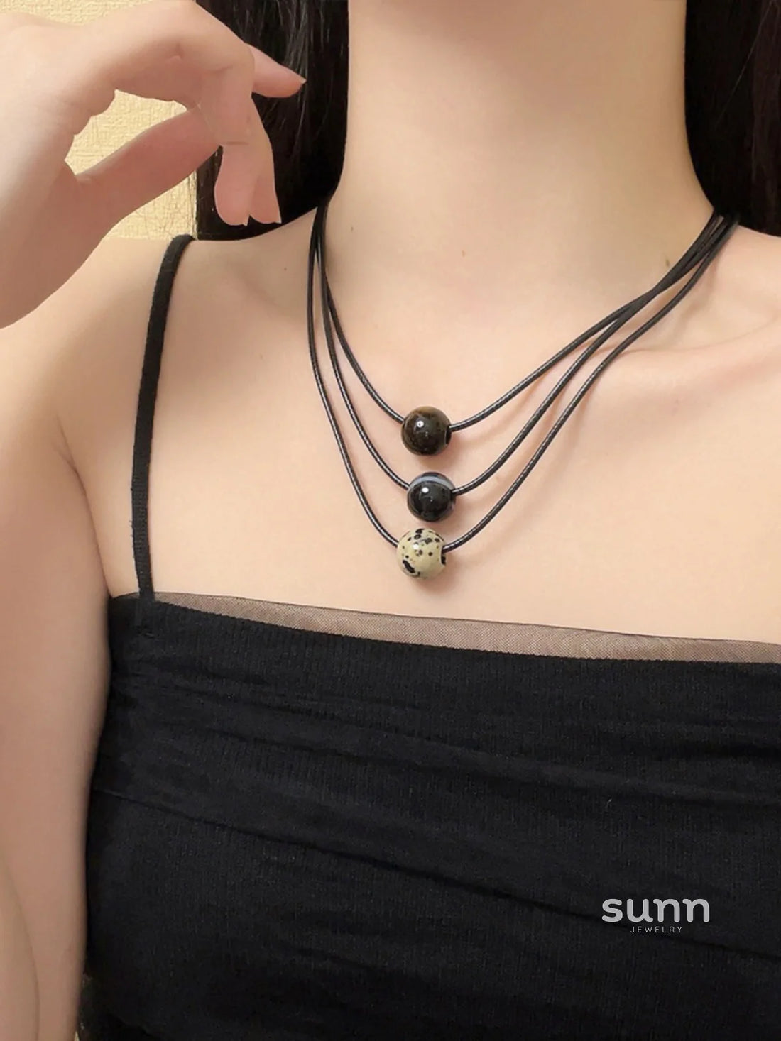 Tommi Stone Cord Necklace