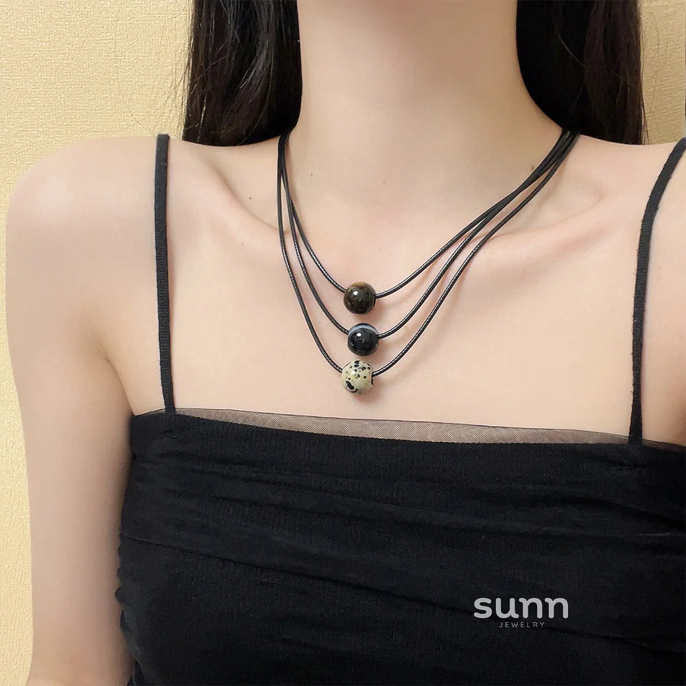 Tommi Stone Cord Necklace
