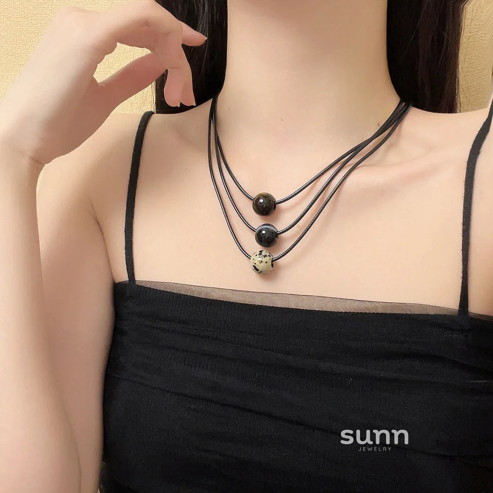 Tommi Stone Cord Necklace