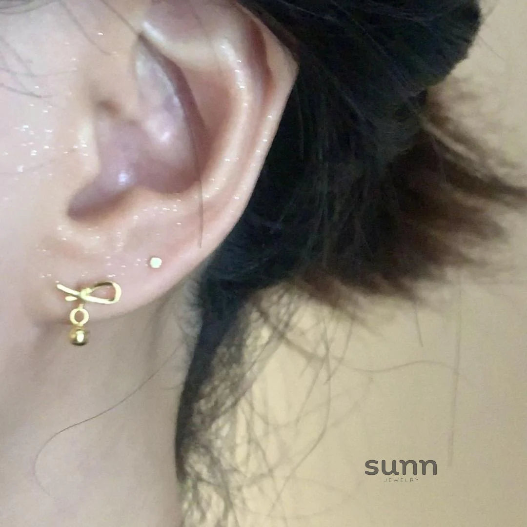 Tonya Delicate Knot Stud Earrings