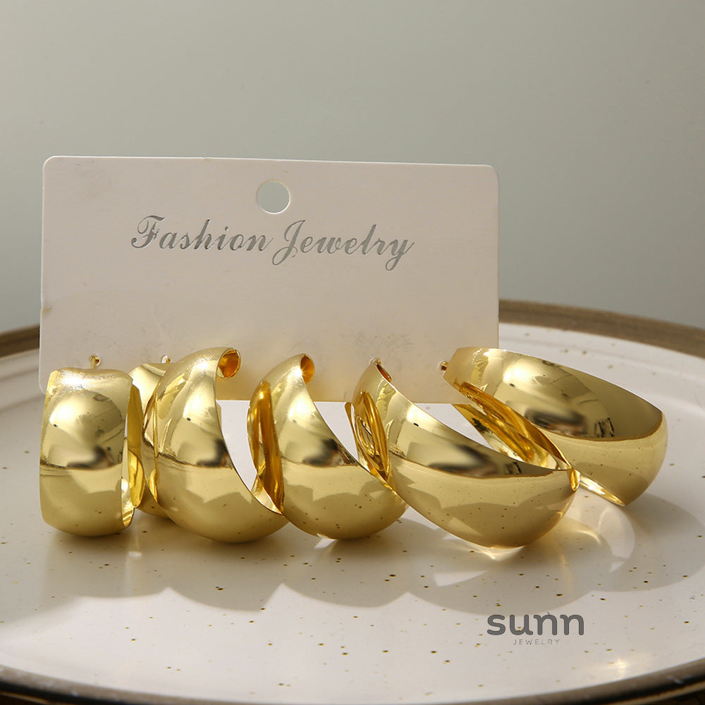 Tori C-Shaped Earring Set [KW0P4F5C]