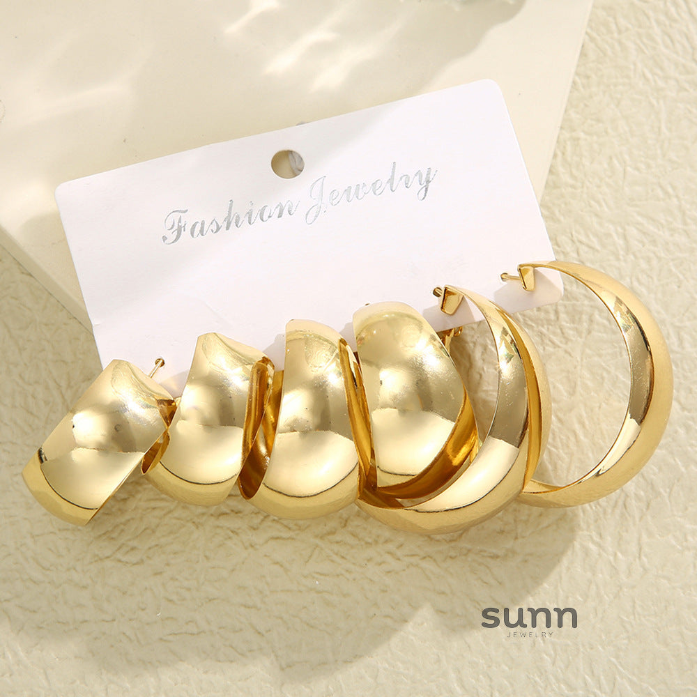 Tori C-Shaped Earring Set [HR2CKN8R]