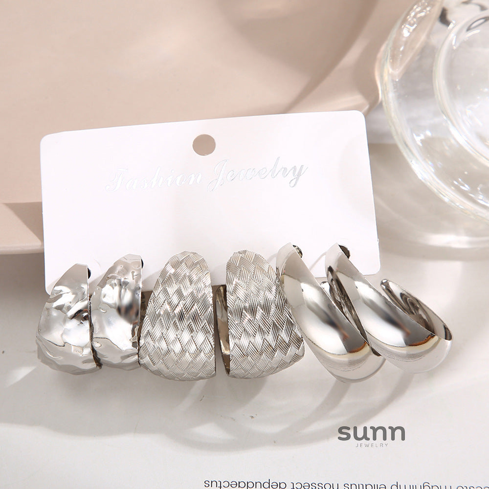 Tori C-Shaped Earring Set [7LR09YPL]