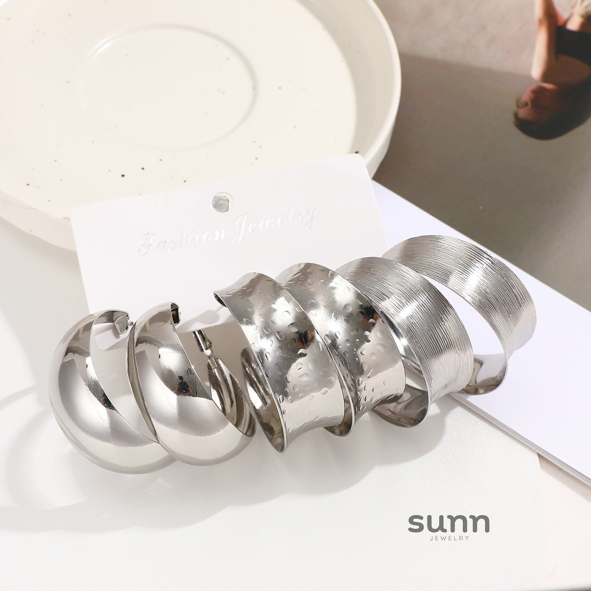 Tori C-Shaped Earring Set [N49SCEL9]