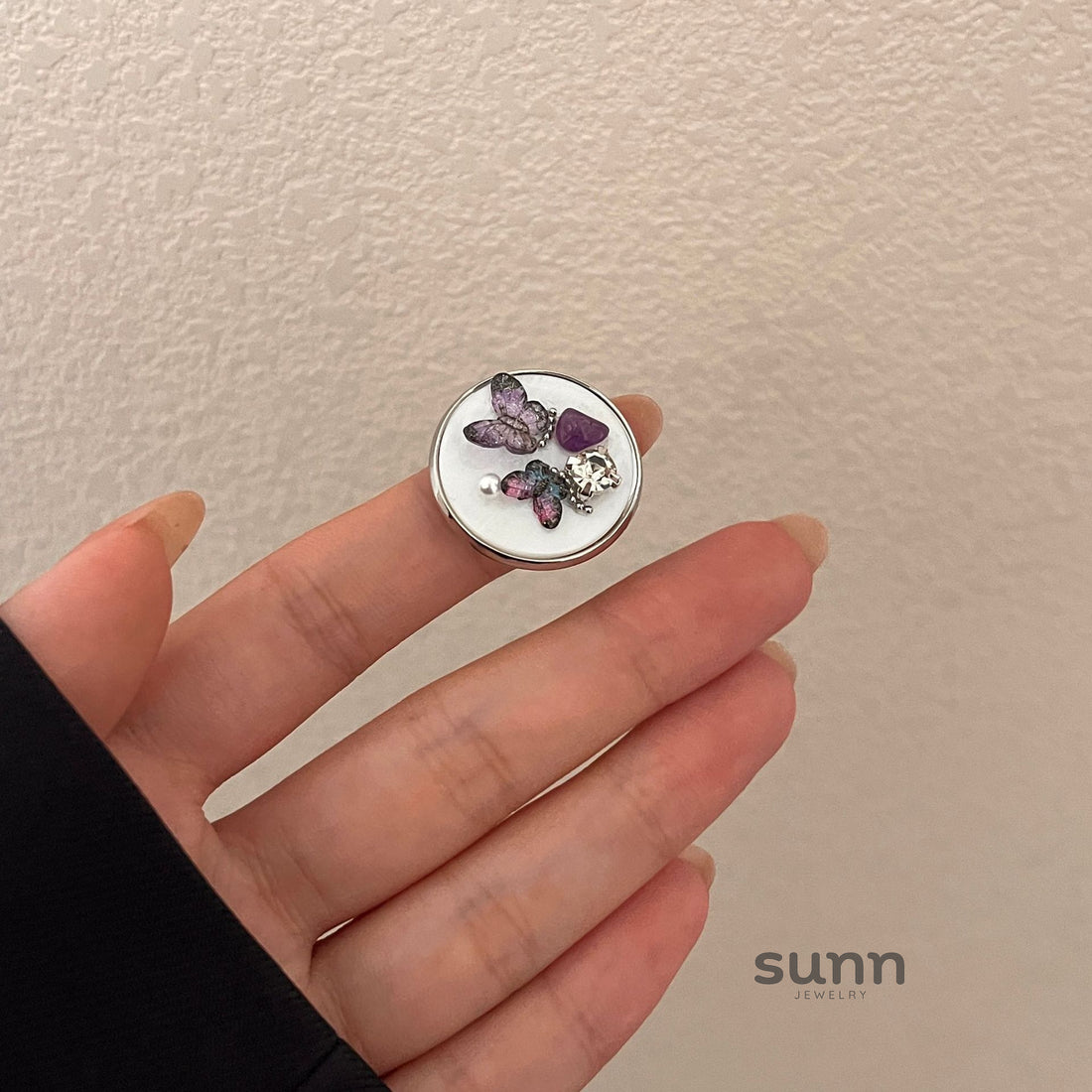 Tory Luminous Butterfly Open Ring [VLZ33EGU]