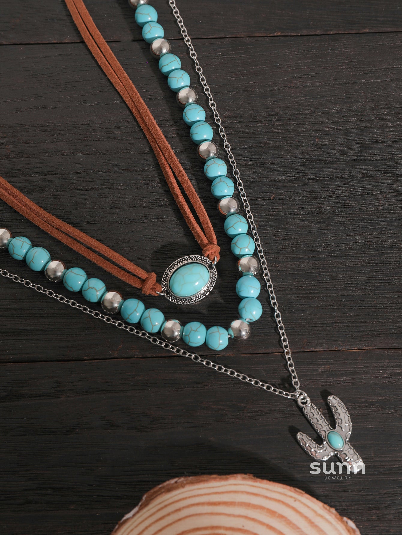 Tova Layered Cactus Necklace Set [SM8O6PKZ]