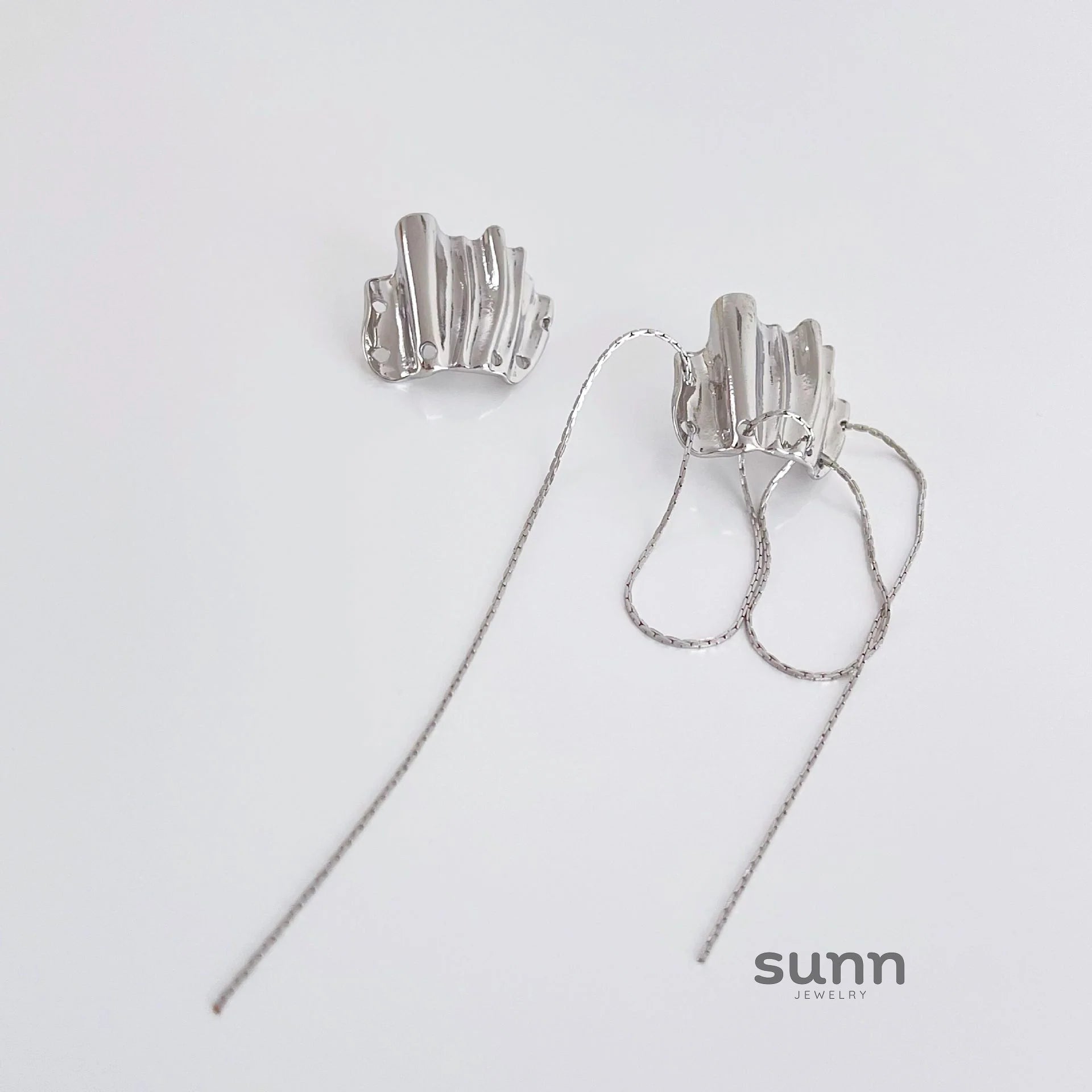 Tova Sculptural Wave Drop Earrings
