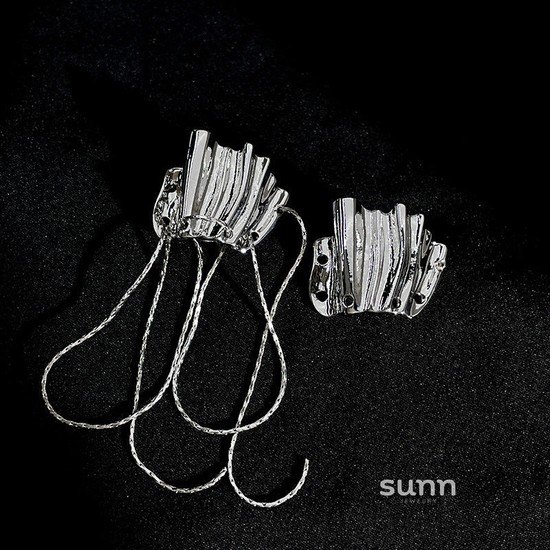 Tova Sculptural Wave Drop Earrings