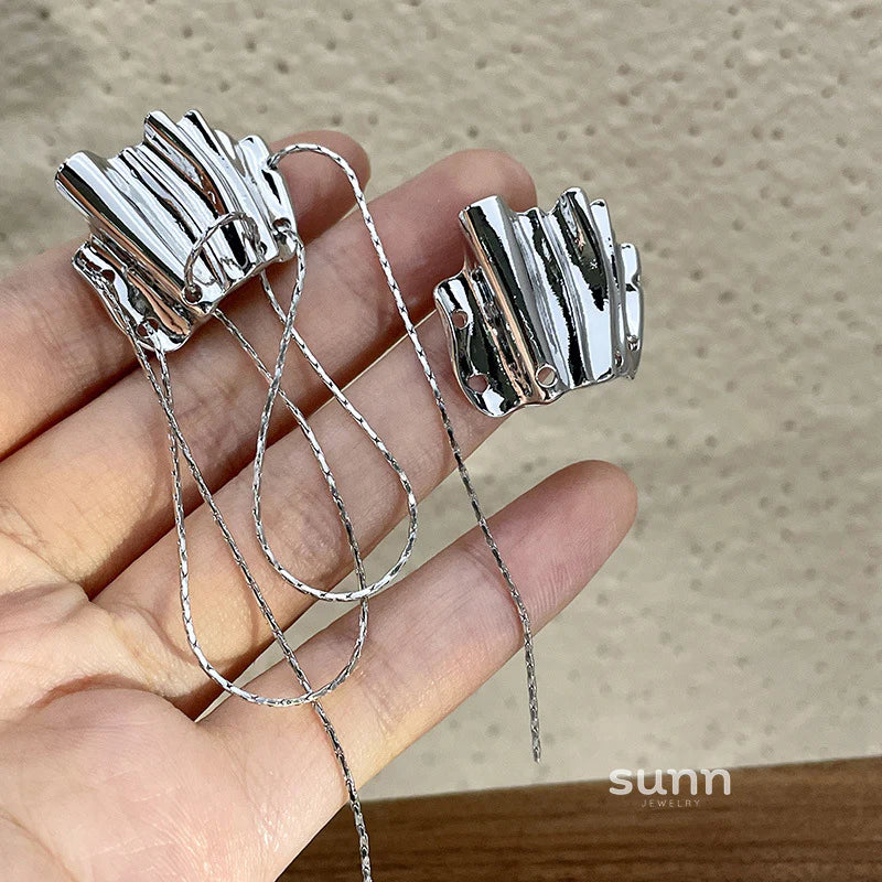 Tova Sculptural Wave Drop Earrings