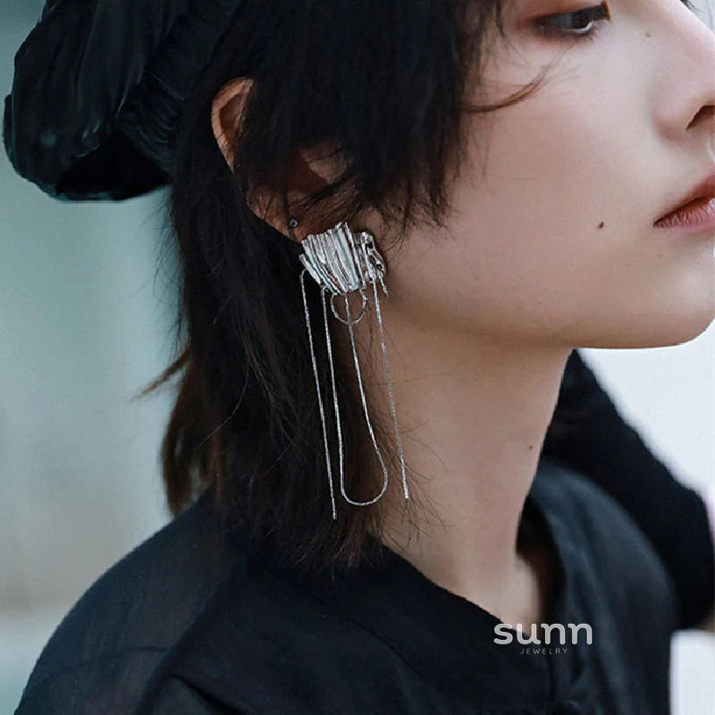 Tova Sculptural Wave Drop Earrings
