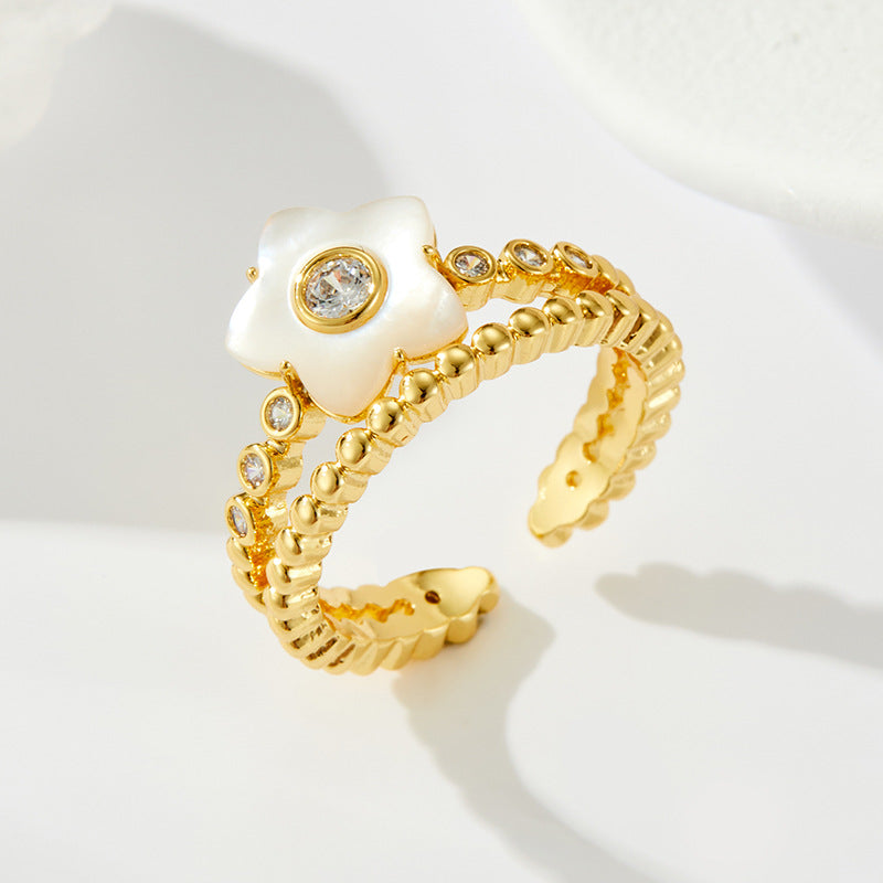 Tracey Shell Blossom Ring [QD4SELJH]