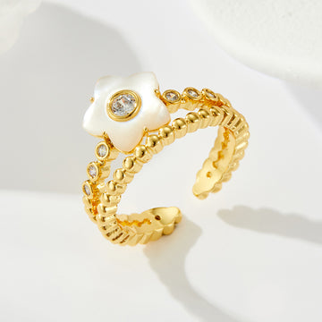 Tracey Shell Blossom Ring [QD4SELJH]