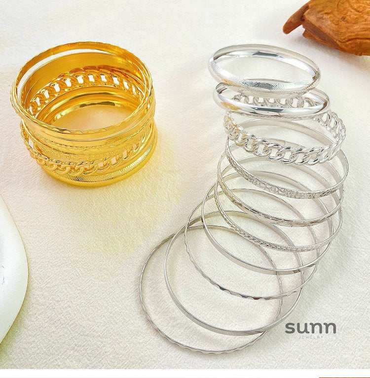 Tracey Vintage Alloy Bangle Set