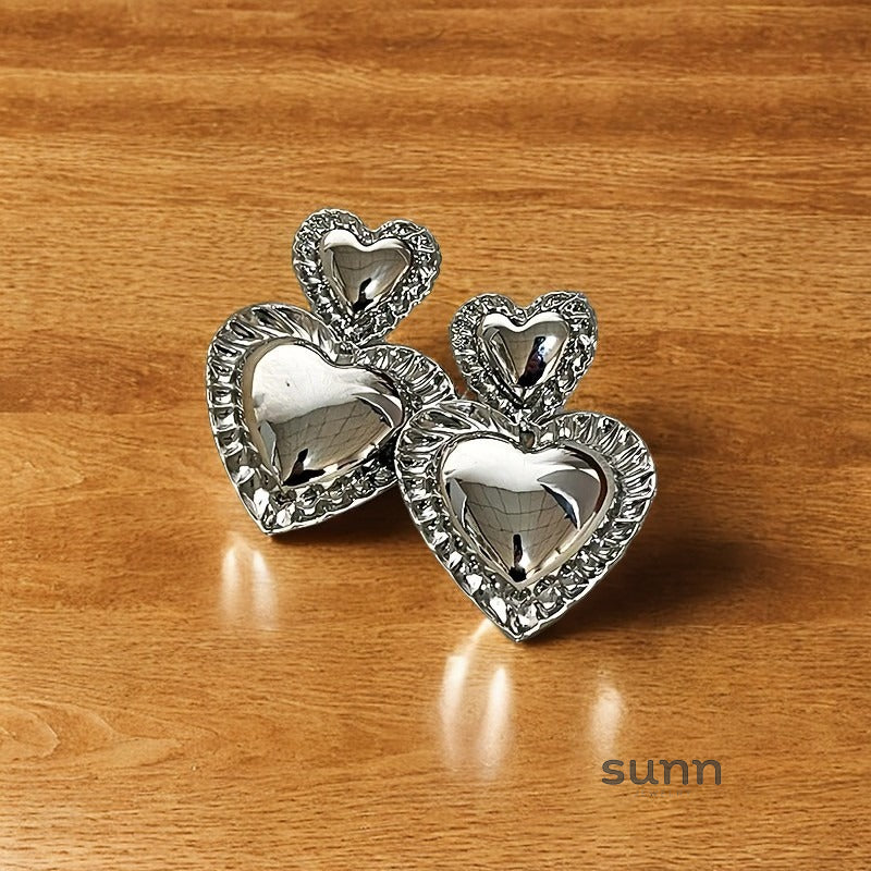 Triniti Lace Heart Earrings [ORHTNGQI]