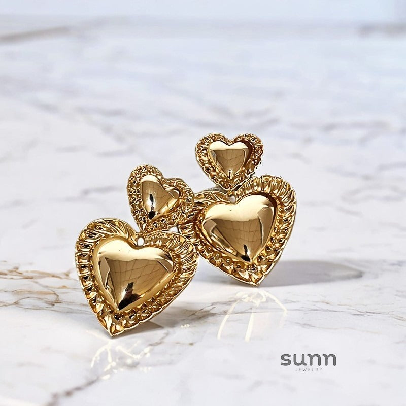Triniti Lace Heart Earrings [E1HF5O3E]