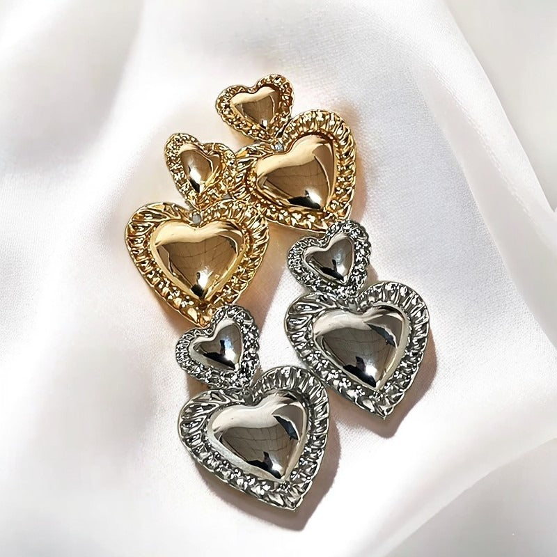 Triniti Lace Heart Earrings [EWXCXM07]