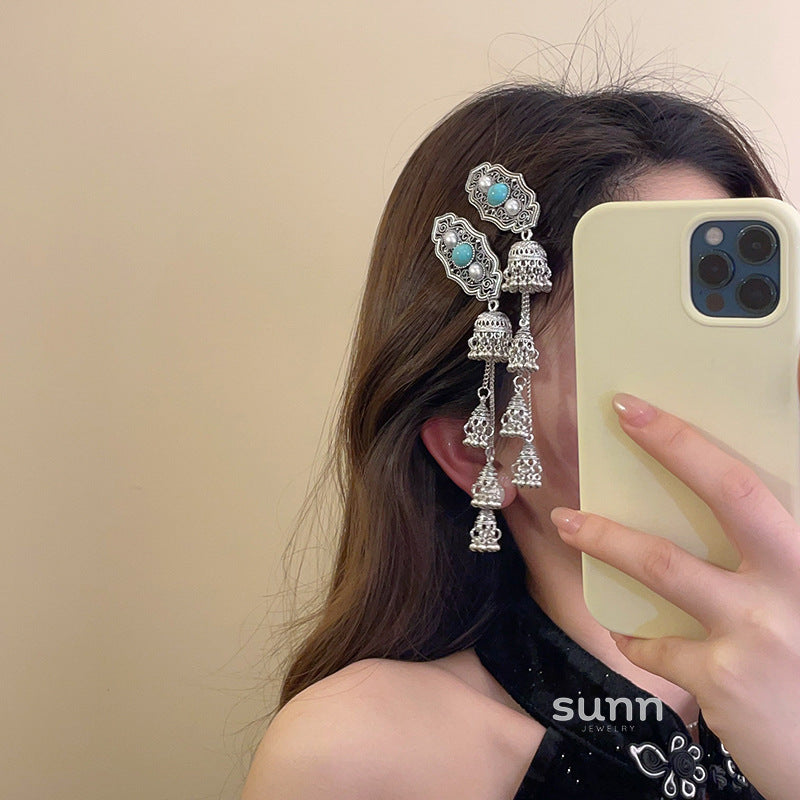 Triniti Turquoise Tassel Hairpin [EC5A1Z80]