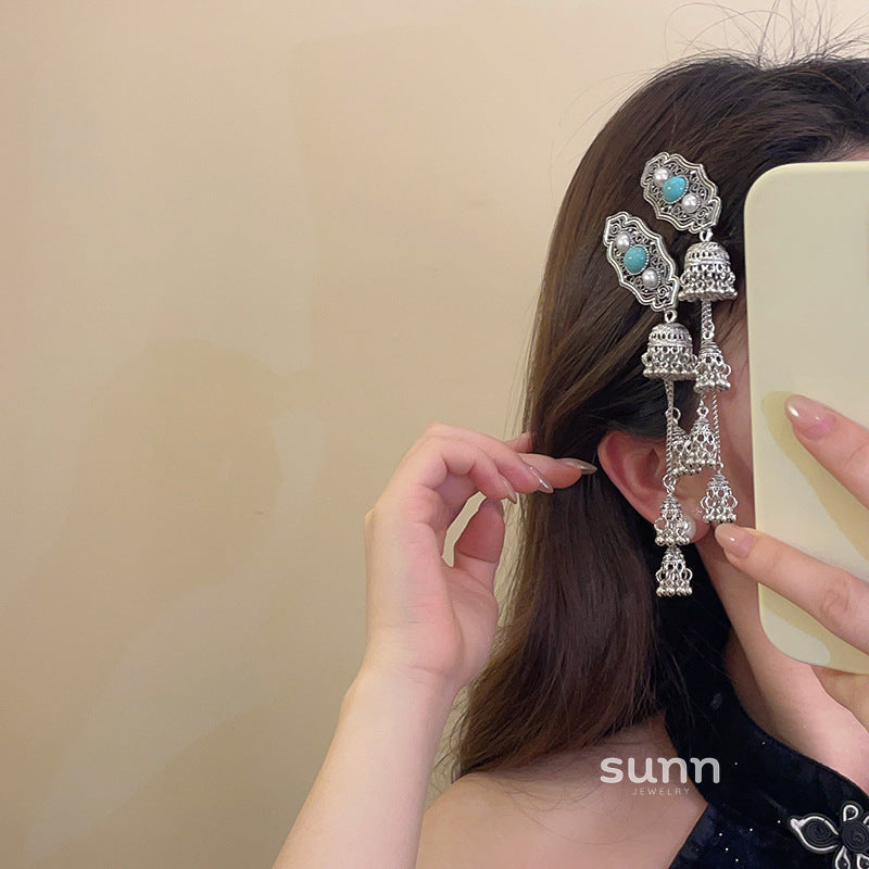 Triniti Turquoise Tassel Hairpin [OA47DUYJ]
