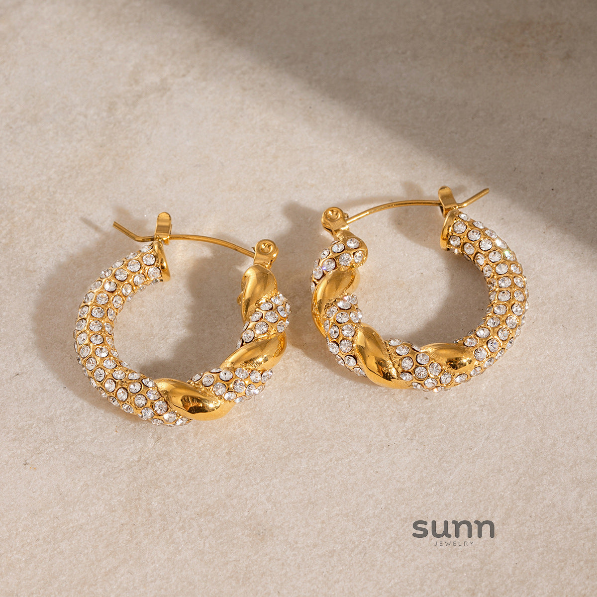 Tristen Rhinestone Hoop Earrings [ST7IAVW0]