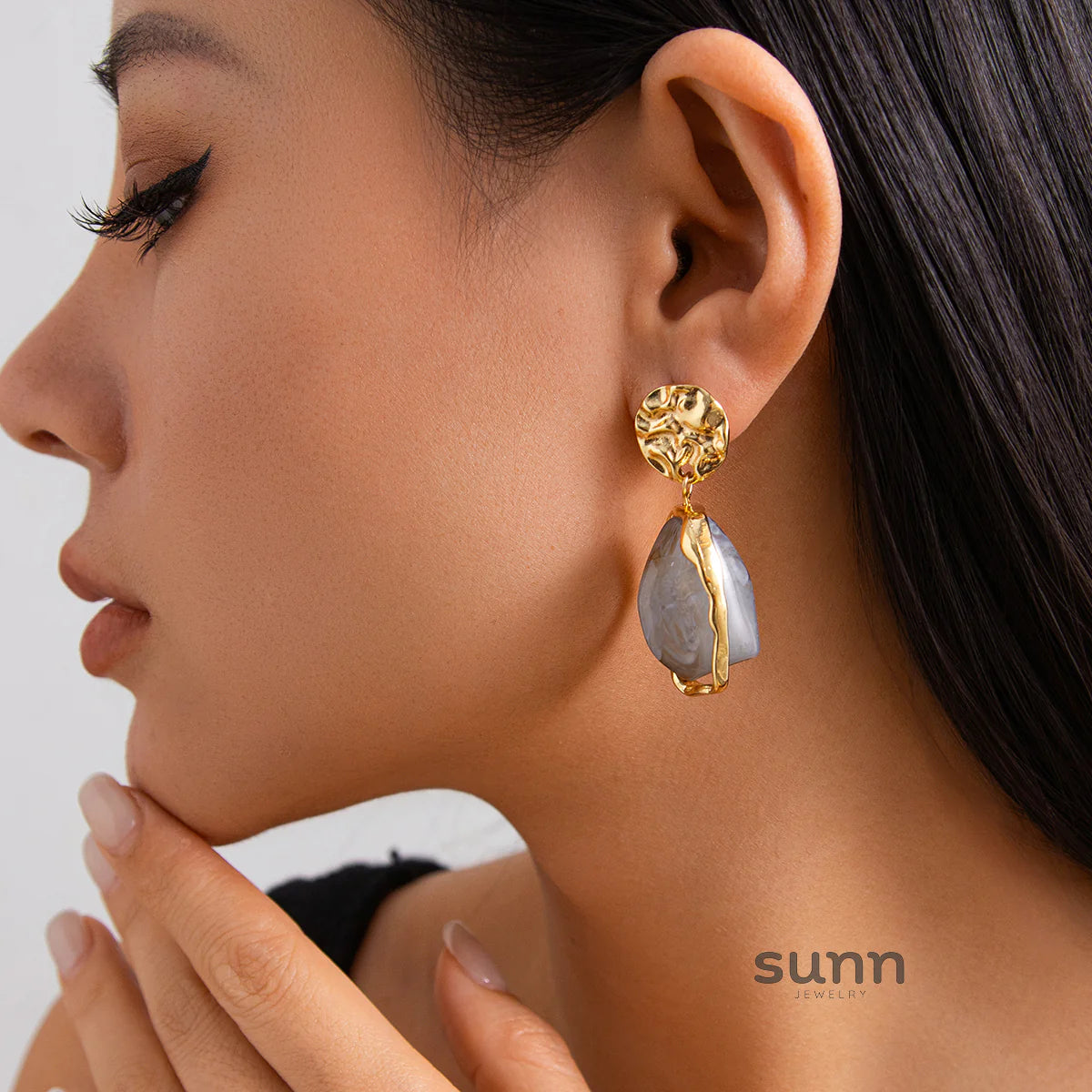 Truth Irregular Acrylic Earrings