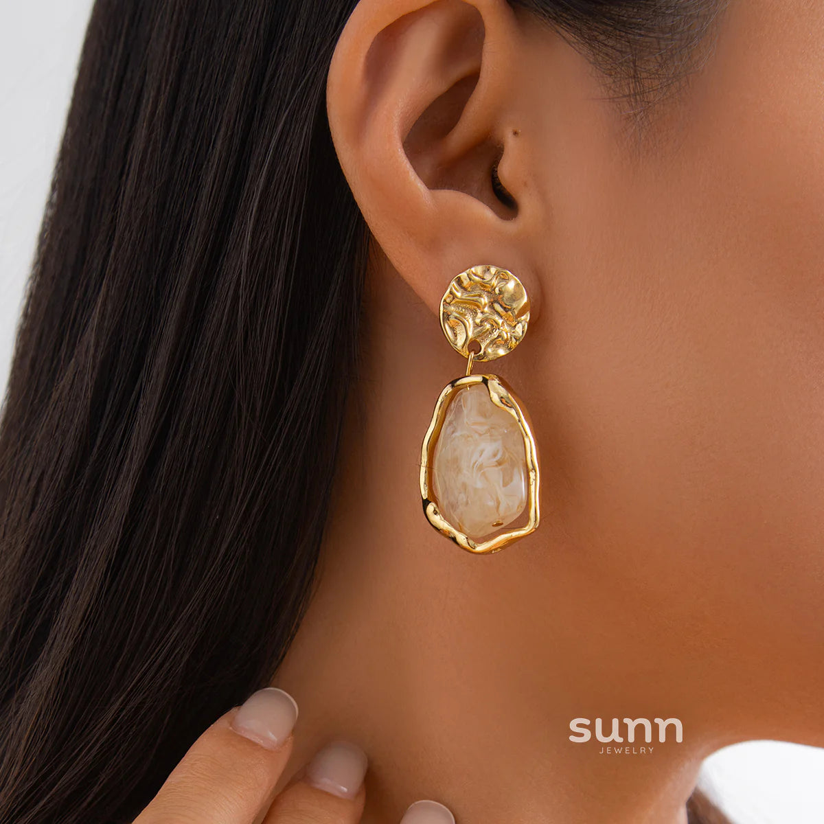 Truth Irregular Acrylic Earrings