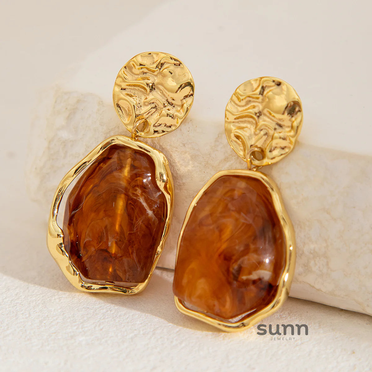 Truth Irregular Acrylic Earrings