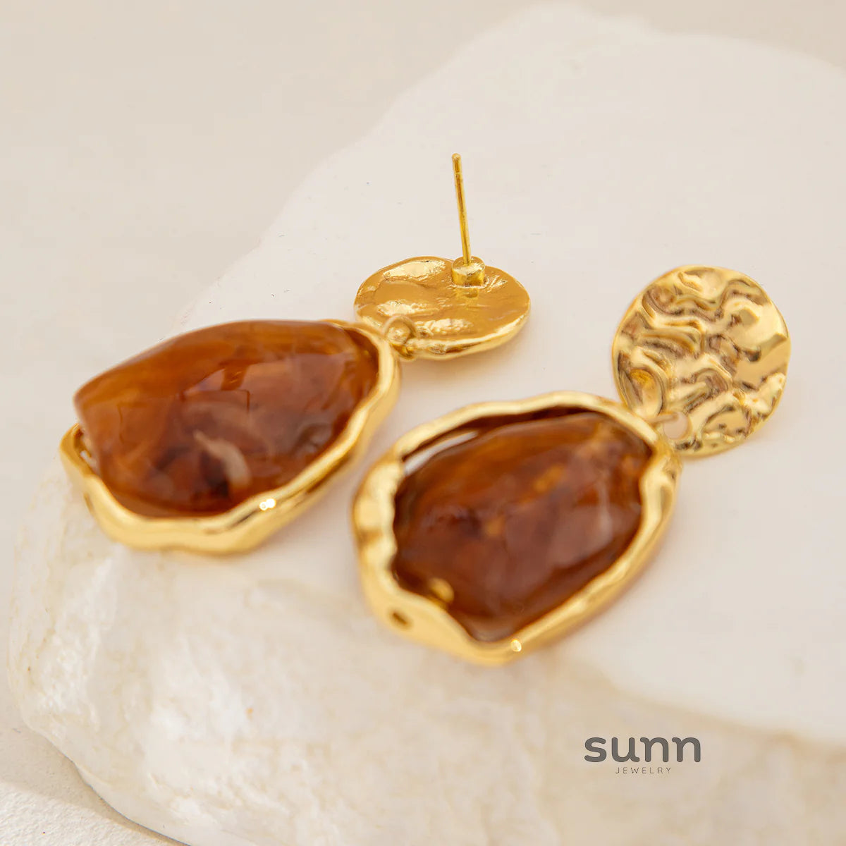 Truth Irregular Acrylic Earrings