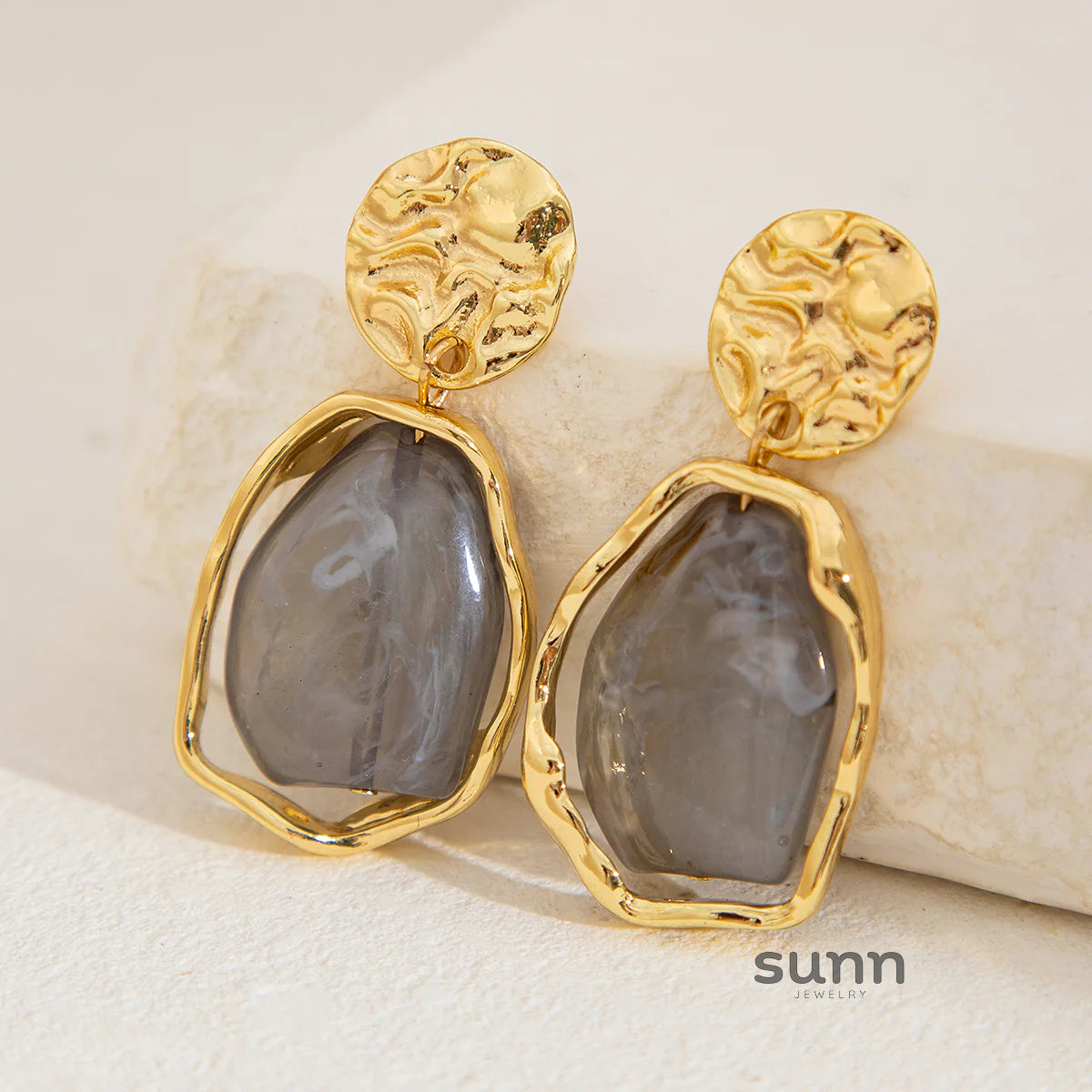 Truth Irregular Acrylic Earrings